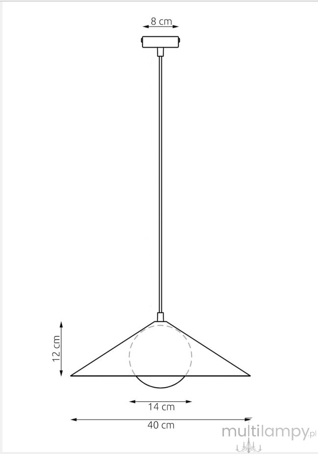 Mono D40 lampa wisząca 1xE14 biała 1779/1M