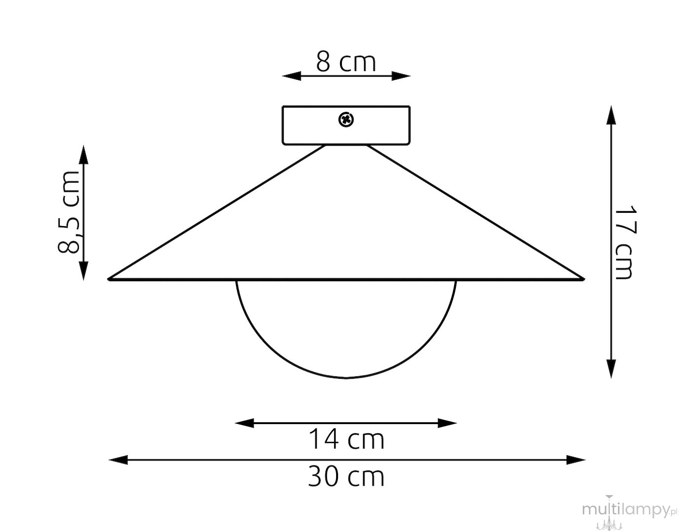 Mono D30 lampa sufitowa 1xE14 mokka/biały 1719/1S