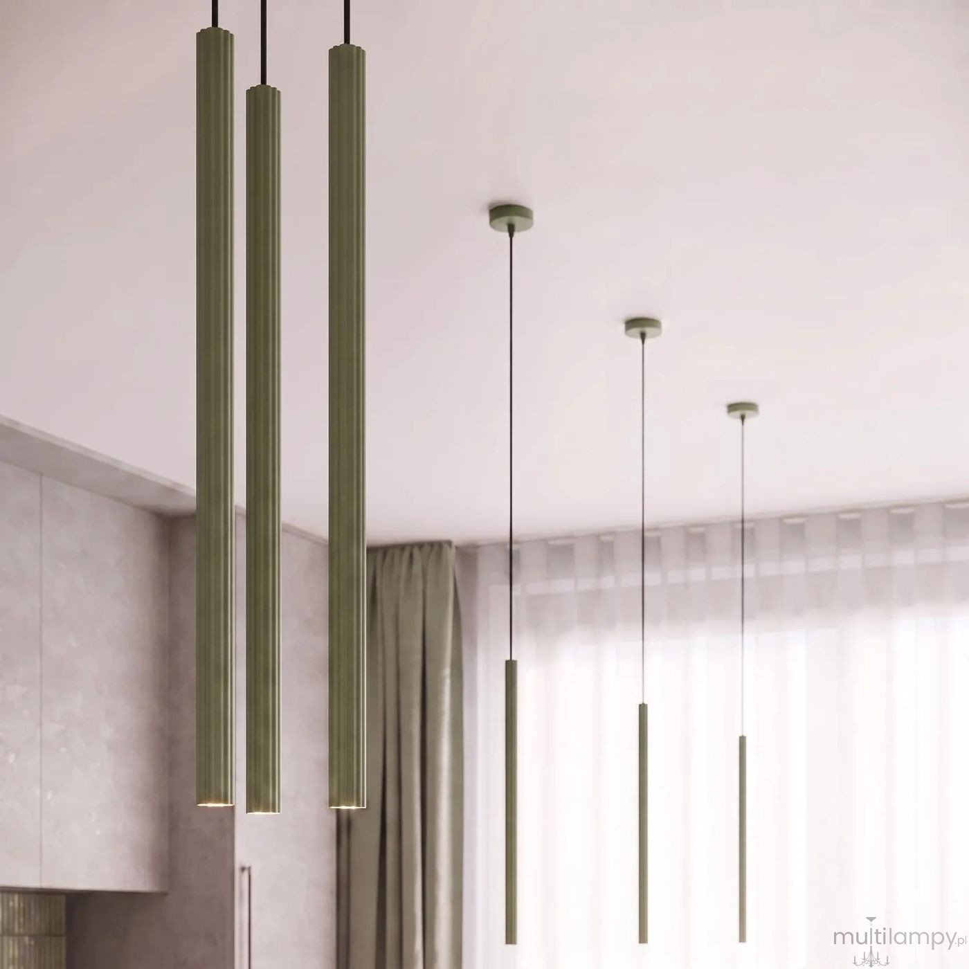 Arche lampa wisząca G9 zielona oliwka SL.2048
