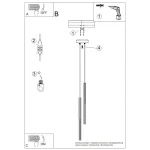 Arche lampa wisząca 2xG9 zielona oliwka SL.2049