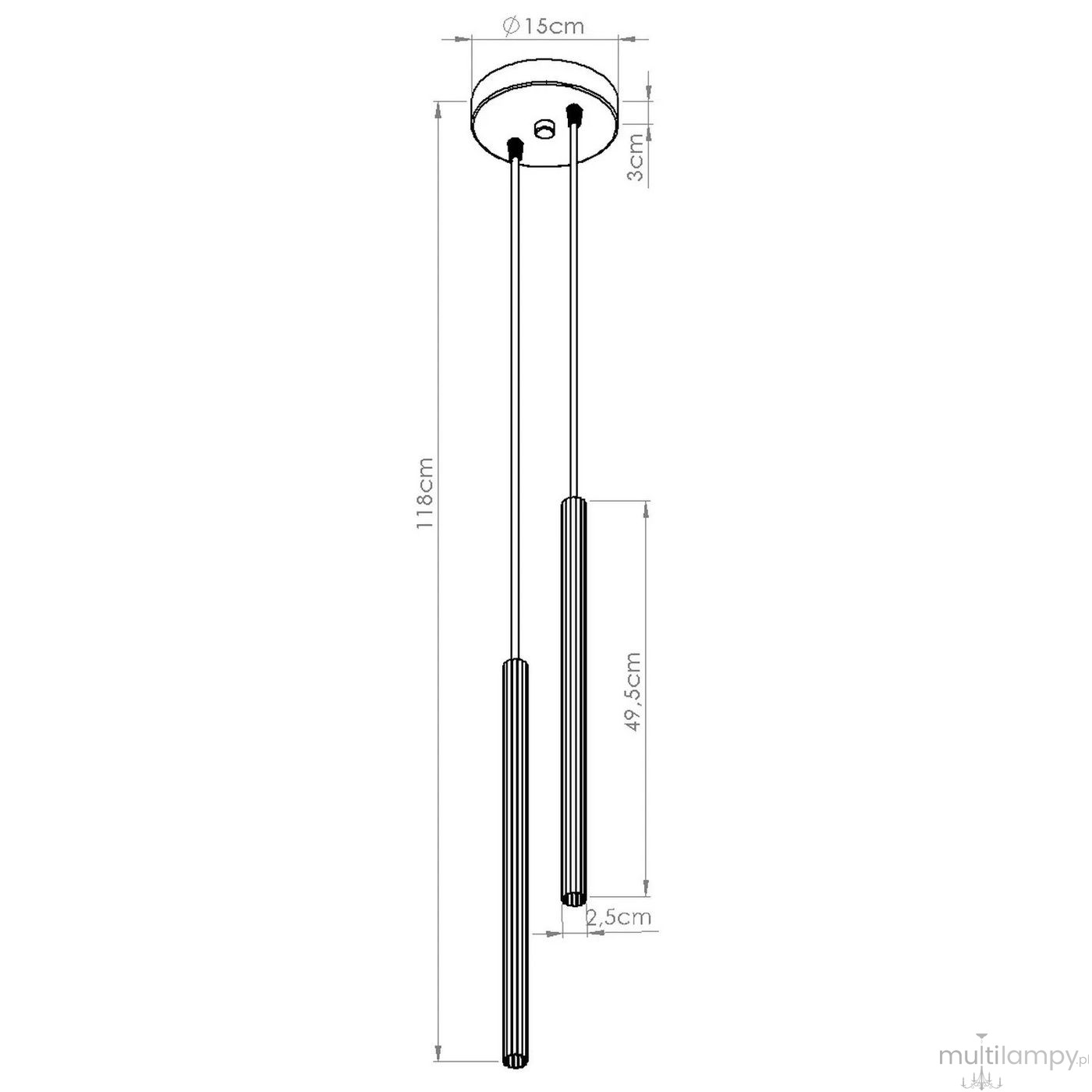 Arche lampa wisząca 2xG9 zielona oliwka SL.2049