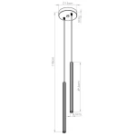 Arche lampa wisząca 2xG9 zielona oliwka SL.2049
