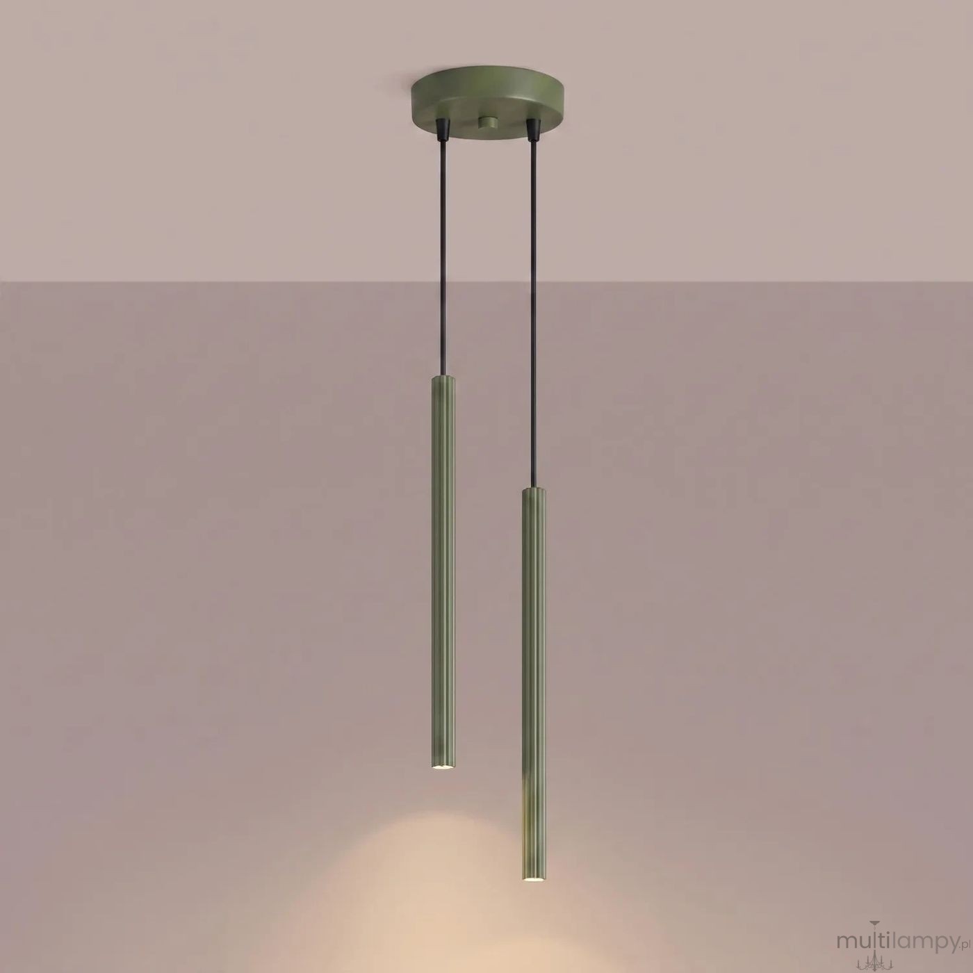 Arche lampa wisząca 2xG9 zielona oliwka SL.2049