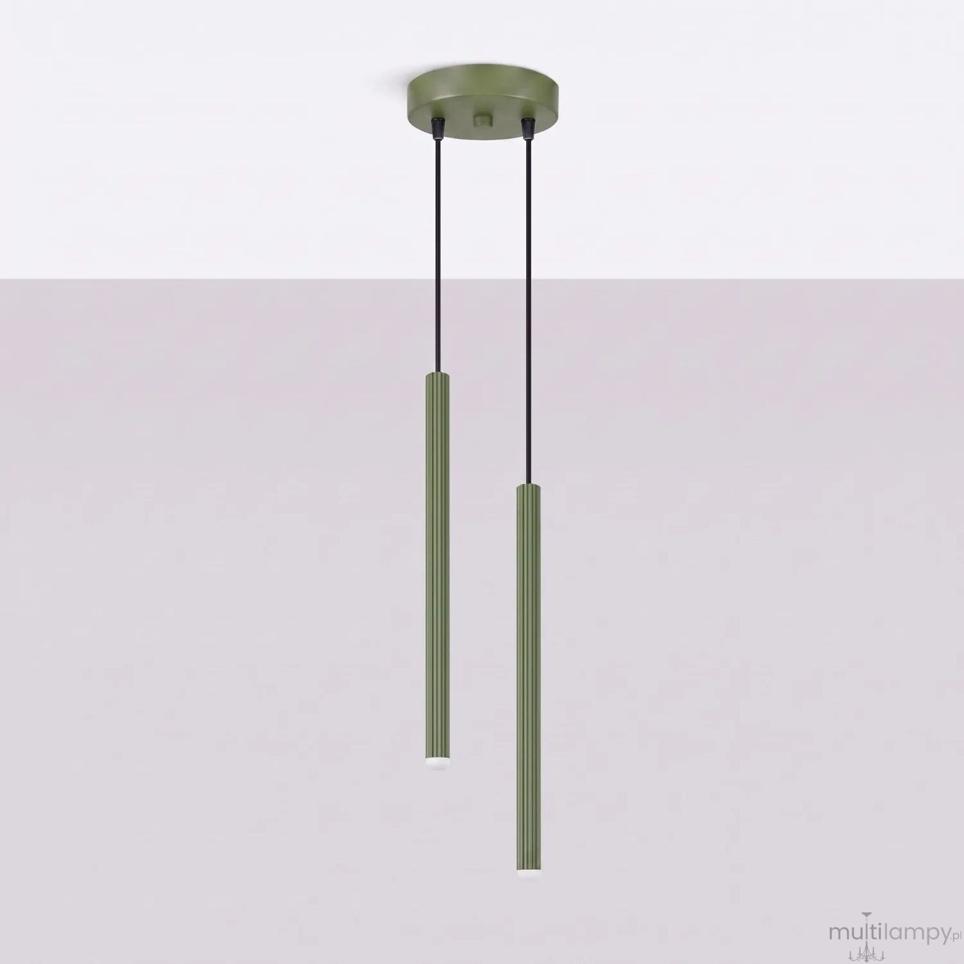 Arche lampa wisząca 2xG9 zielona oliwka SL.2049