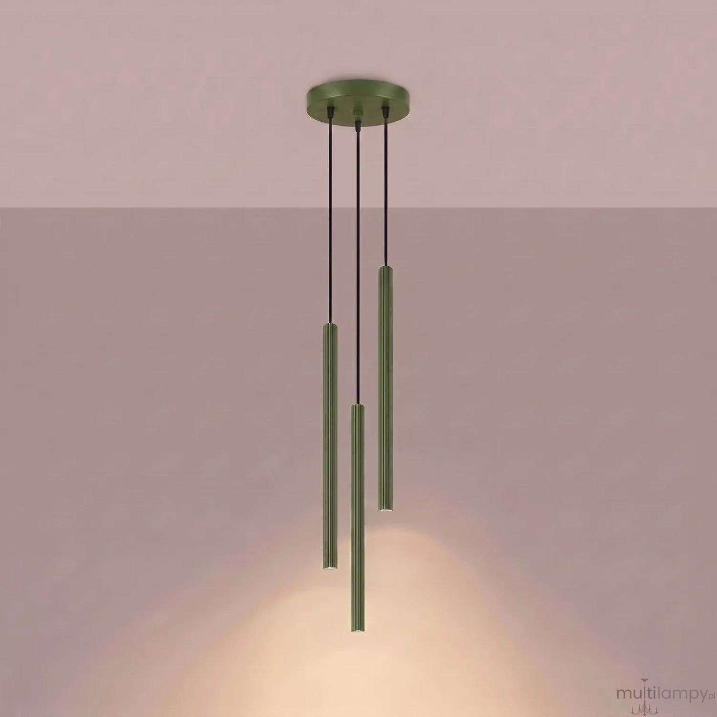 Arche lampa wisząca 3xG9 zielona oliwka SL.2050