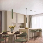 Arche lampa wisząca 3xG9 zielona oliwka SL.2050