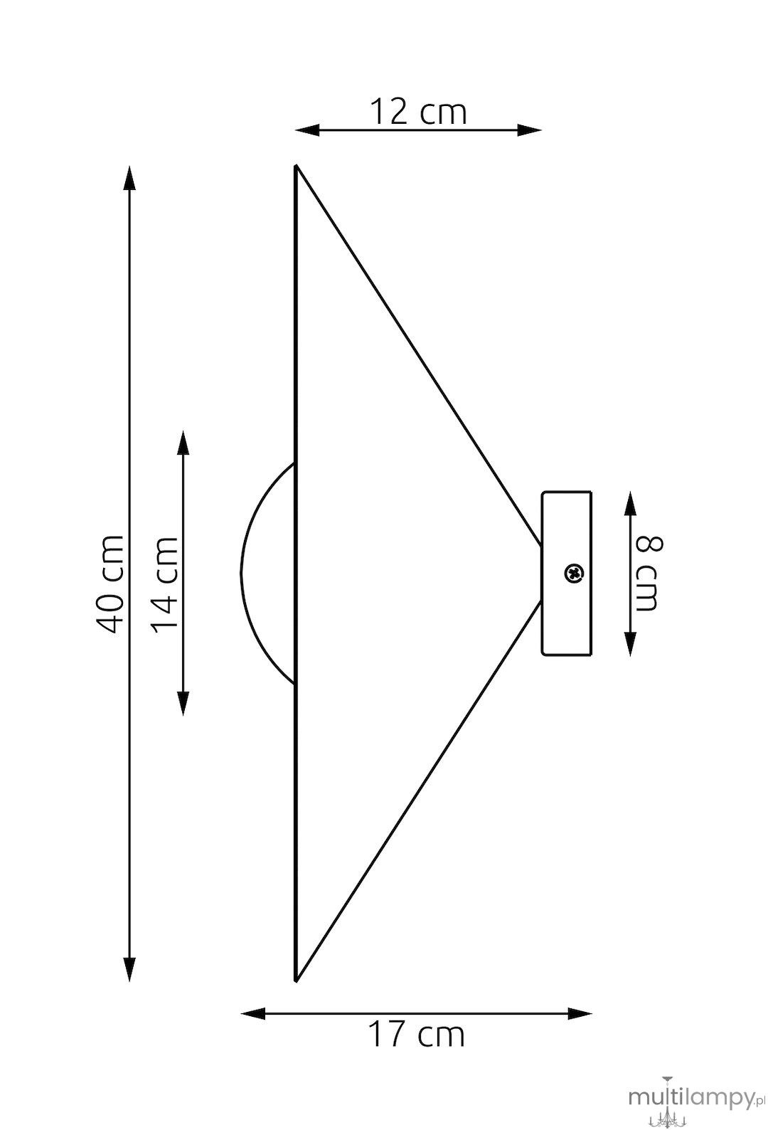 Mono D40 kinkiet 1xE14 czarny/biały 1717/K1M