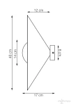 Mono D40 kinkiet 1xE14 czarny/biały 1717/K1M