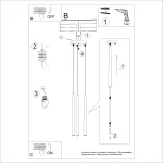 Bliss lampa wisząca 3xG9 czarna SL.1463