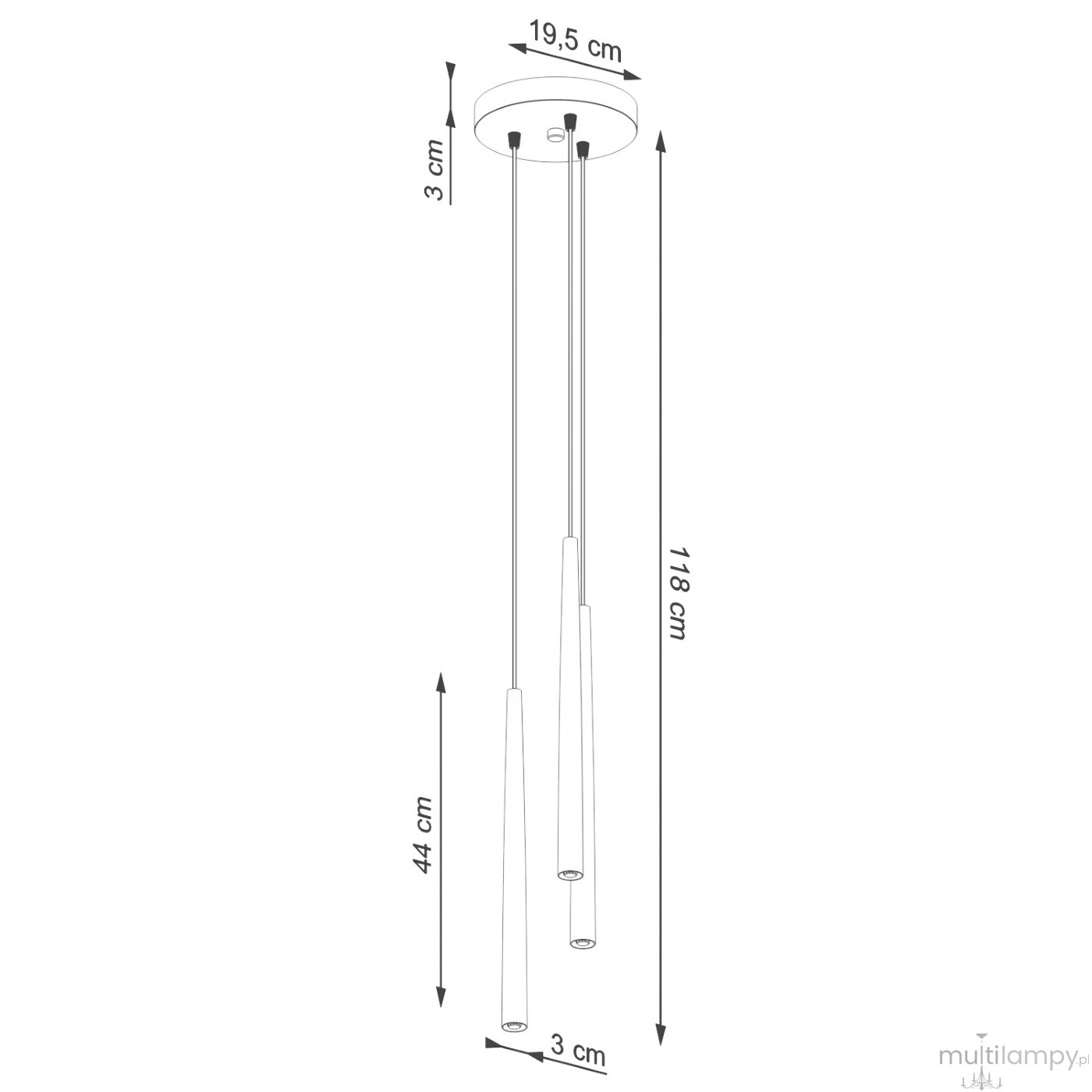 Bliss lampa wisząca 3xG9 czarna SL.1463
