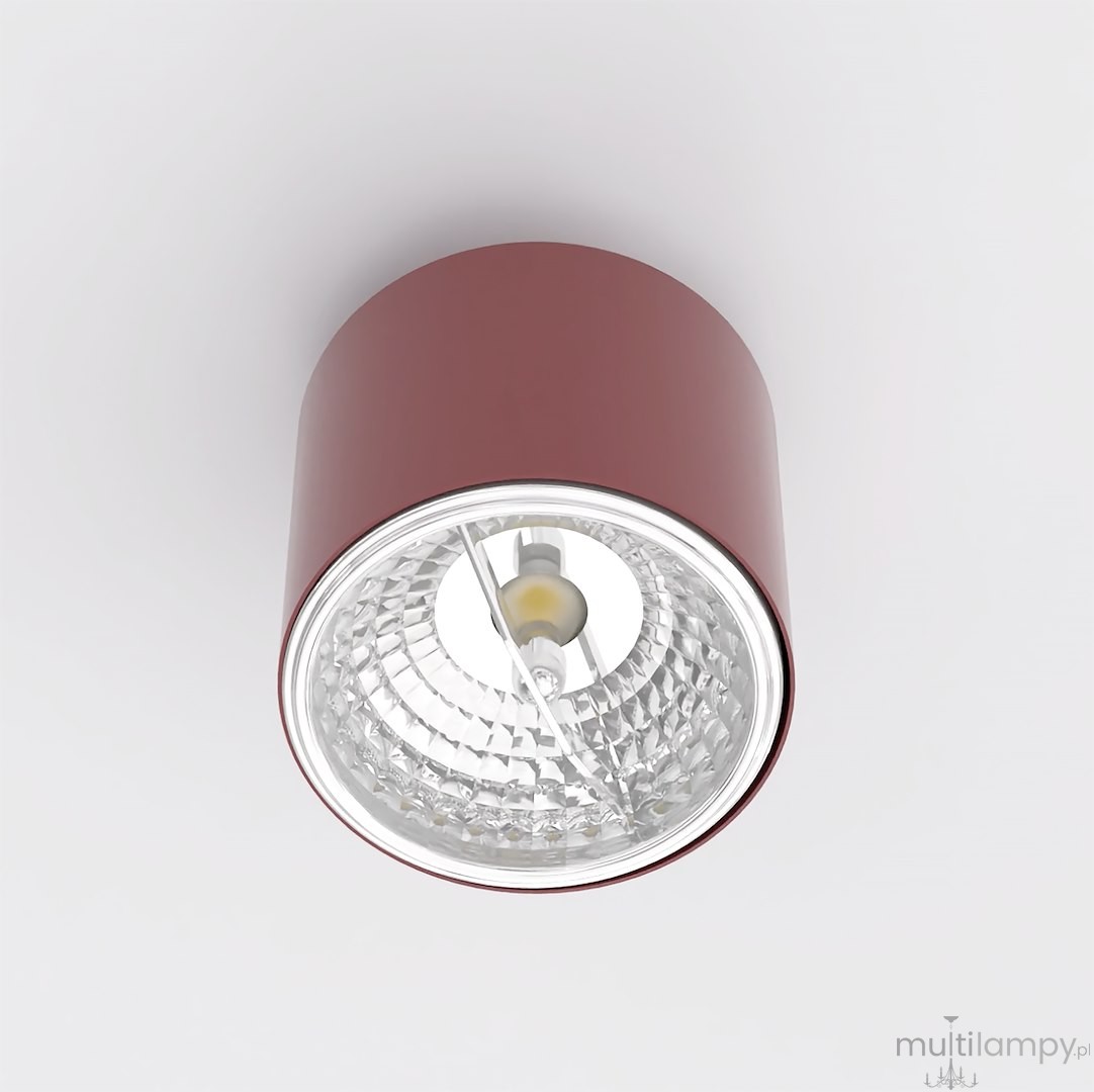 Nano lampa sufitowa 1xGU10 AR111 burgund 1697/1