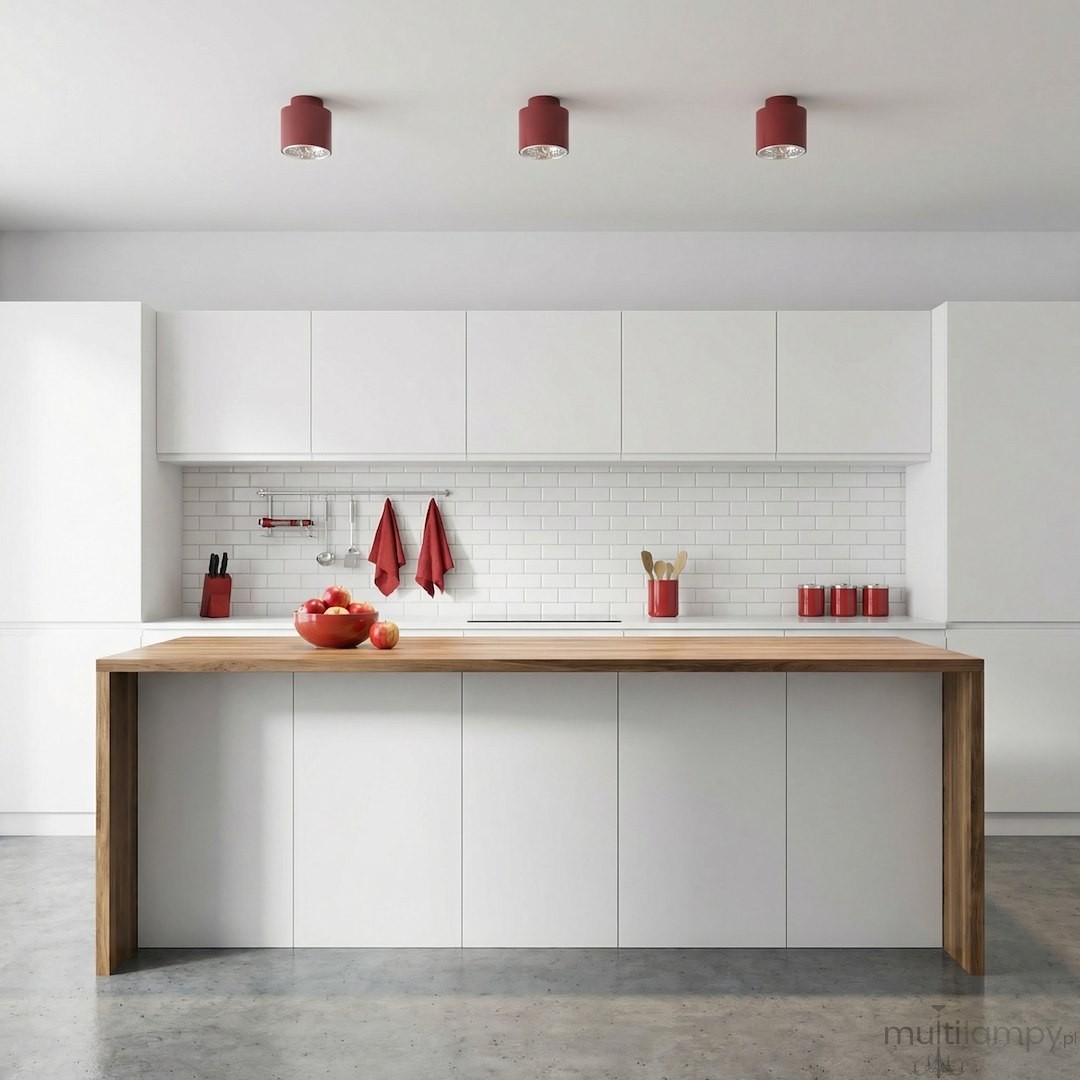 Nano lampa sufitowa 1xGU10 AR111 burgund 1697/1