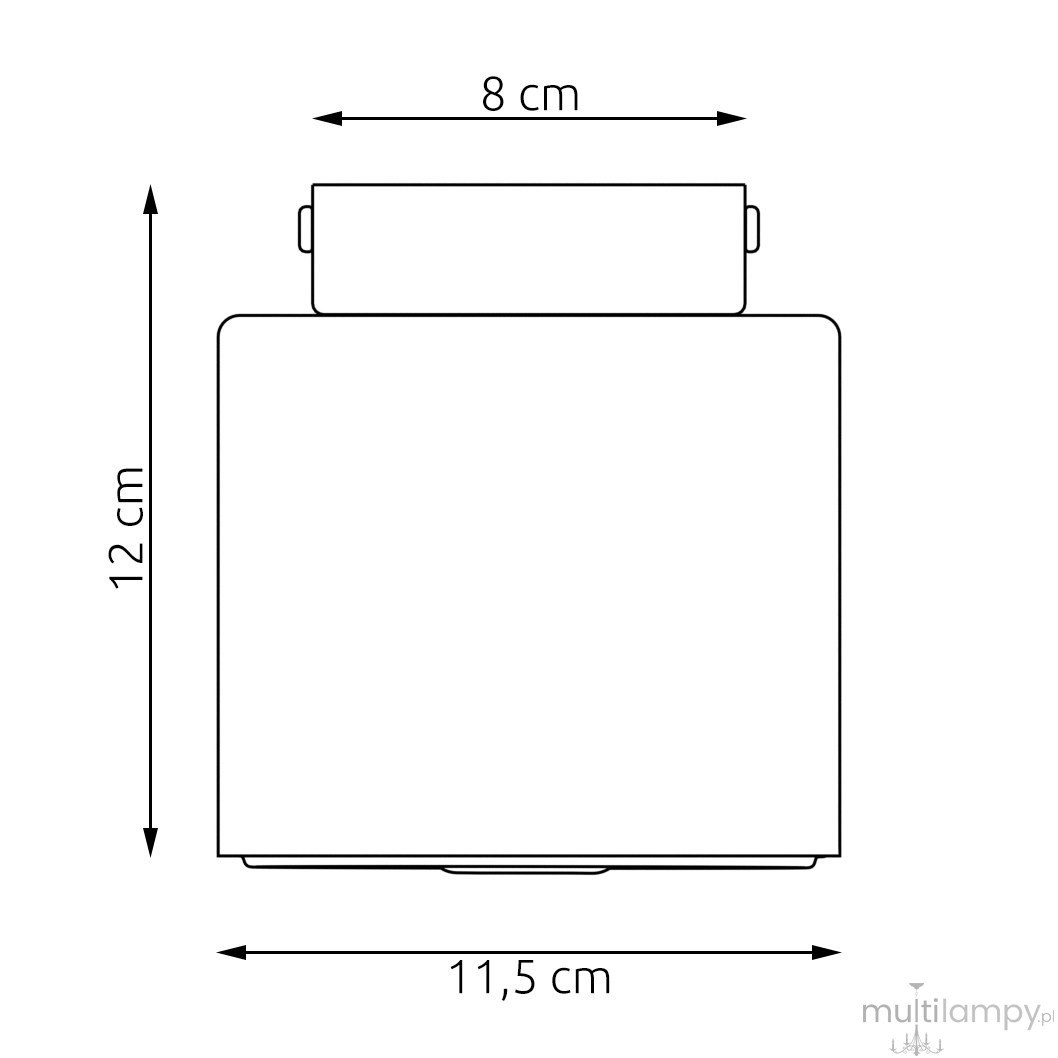 Nano lampa sufitowa 1xGU10 AR111 burgund 1697/1