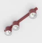 Nano lampa sufitowa 3xGU10 AR 111 burgund 1697/3