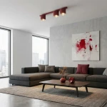 Nano lampa sufitowa 3xGU10 AR 111 burgund 1697/3