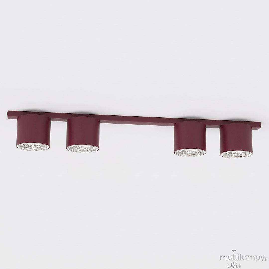 Nano lampa sufitowa 4xGU10 AR111 burgund 1697/4