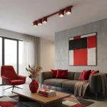 Nano lampa sufitowa 5xGU10 AR111 burgund 1697/5