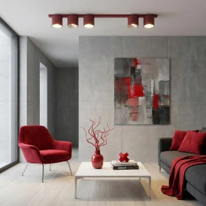 Nano lampa sufitowa 5xGU10 AR111 burgund 1697/5