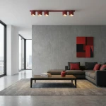 Nano lampa sufitowa 5xGU10 AR111 burgund 1697/5