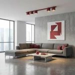 Nano lampa sufitowa 5xGU10 AR111 burgund 1697/5