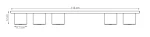 Nano lampa sufitowa 5xGU10 AR111 burgund 1697/5