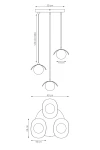 Ritual lampa wisząca 3xG9 mokka 1632/3PREM