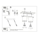 Orbis lampa sufitowa 2xGU10 burgund SL.2097