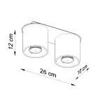 Orbis lampa sufitowa 2xGU10 burgund SL.2097