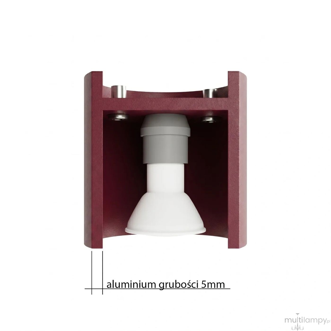Orbis lampa sufitowa 2xGU10 burgund SL.2097