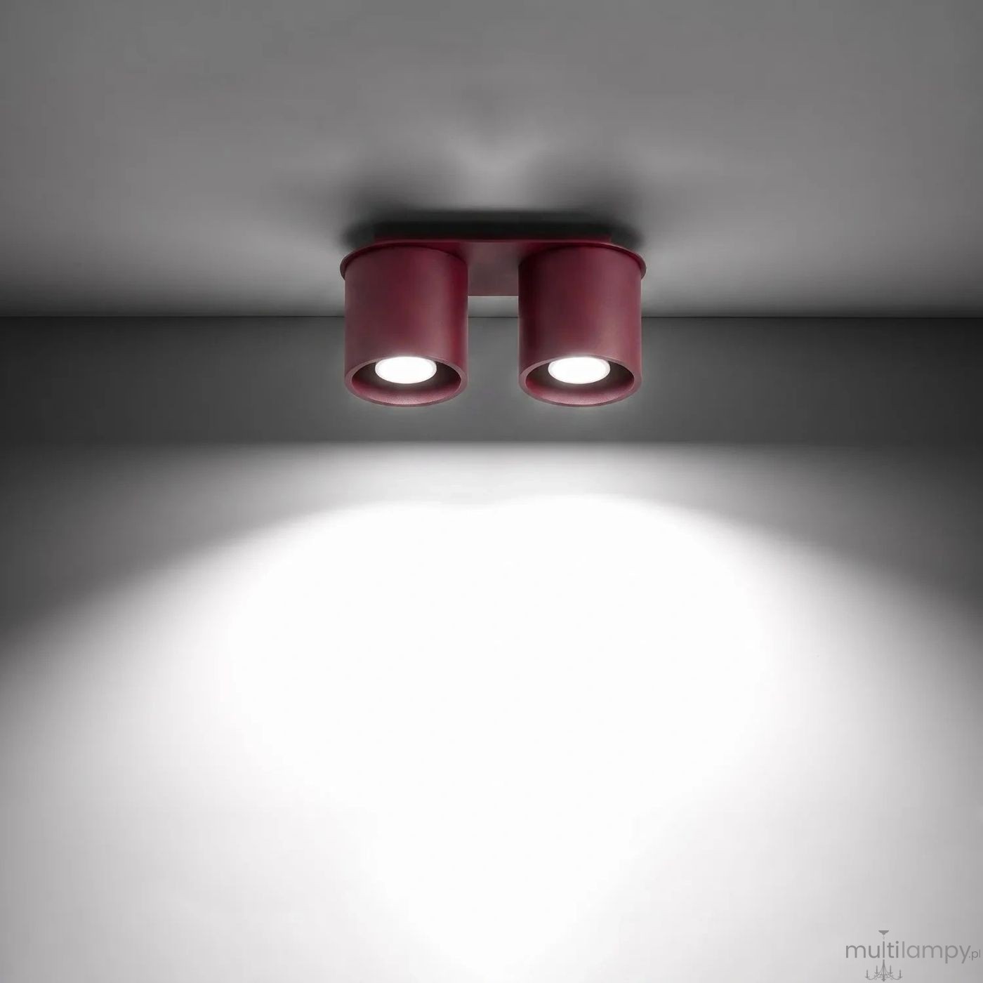 Orbis lampa sufitowa 2xGU10 burgund SL.2097