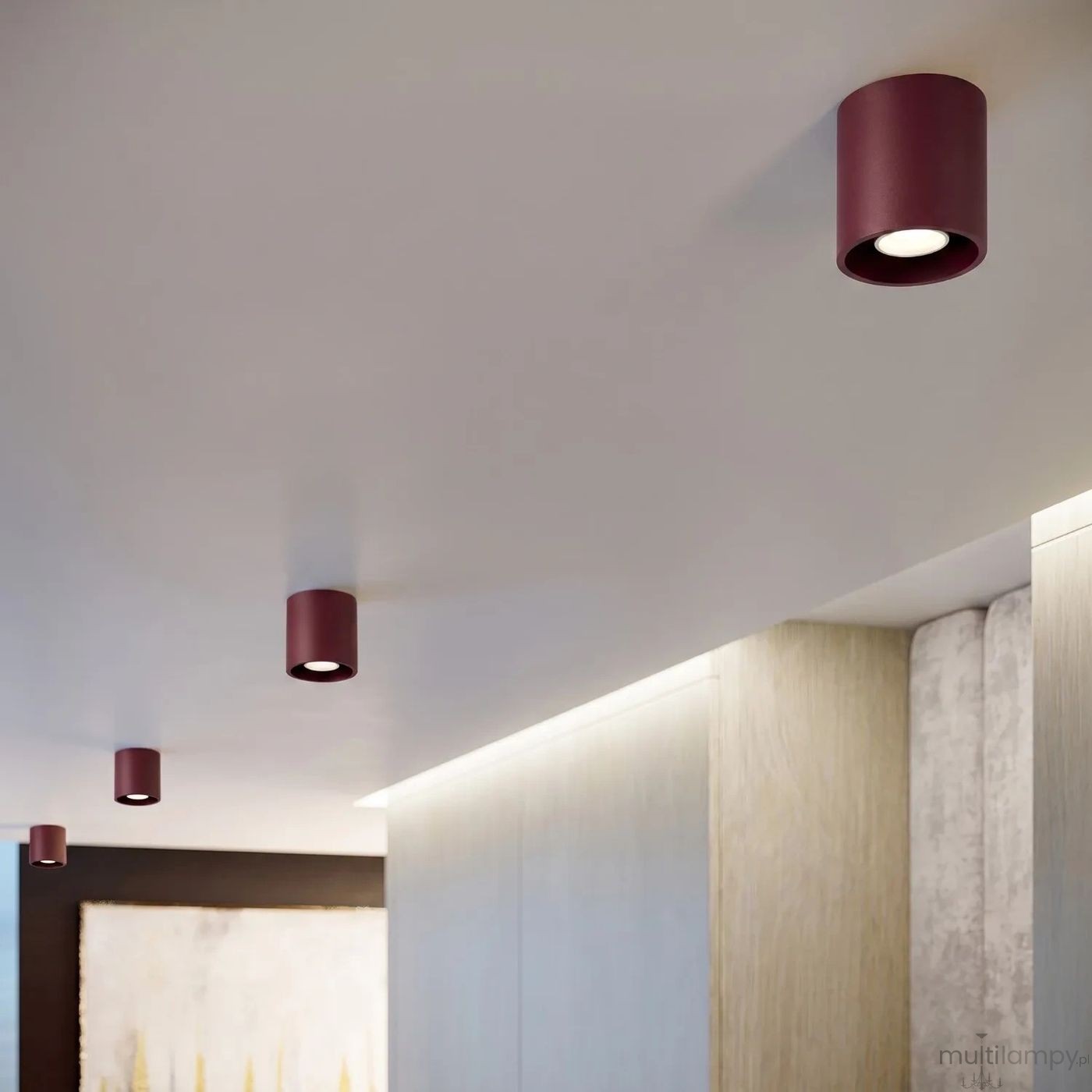 Orbis lampa sufitowa GU10 burgund SL.2096