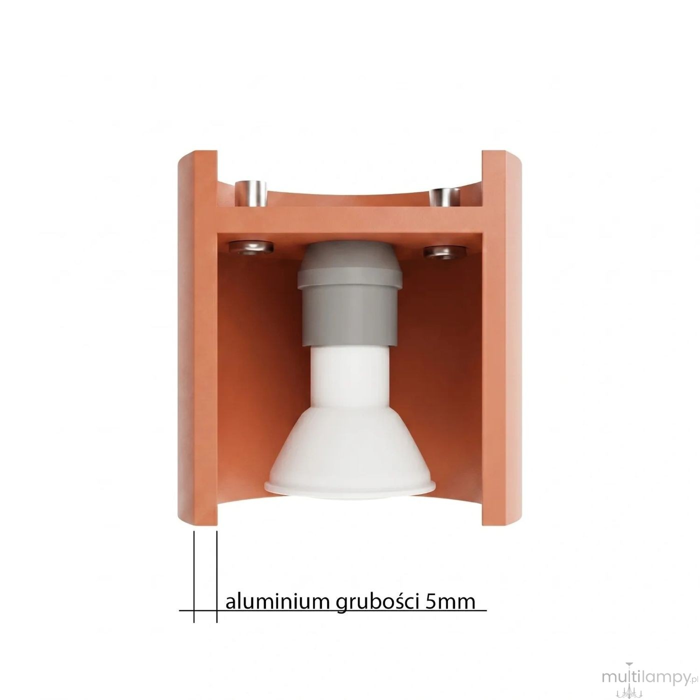 Orbis lampa sufitowa 2xGU10 ochra czerwona SL.2094