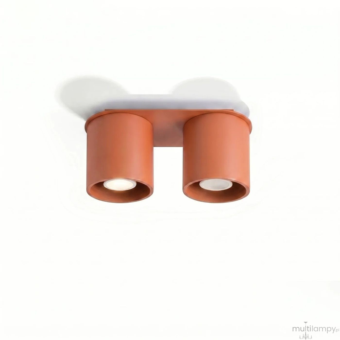 Orbis lampa sufitowa 2xGU10 ochra czerwona SL.2094