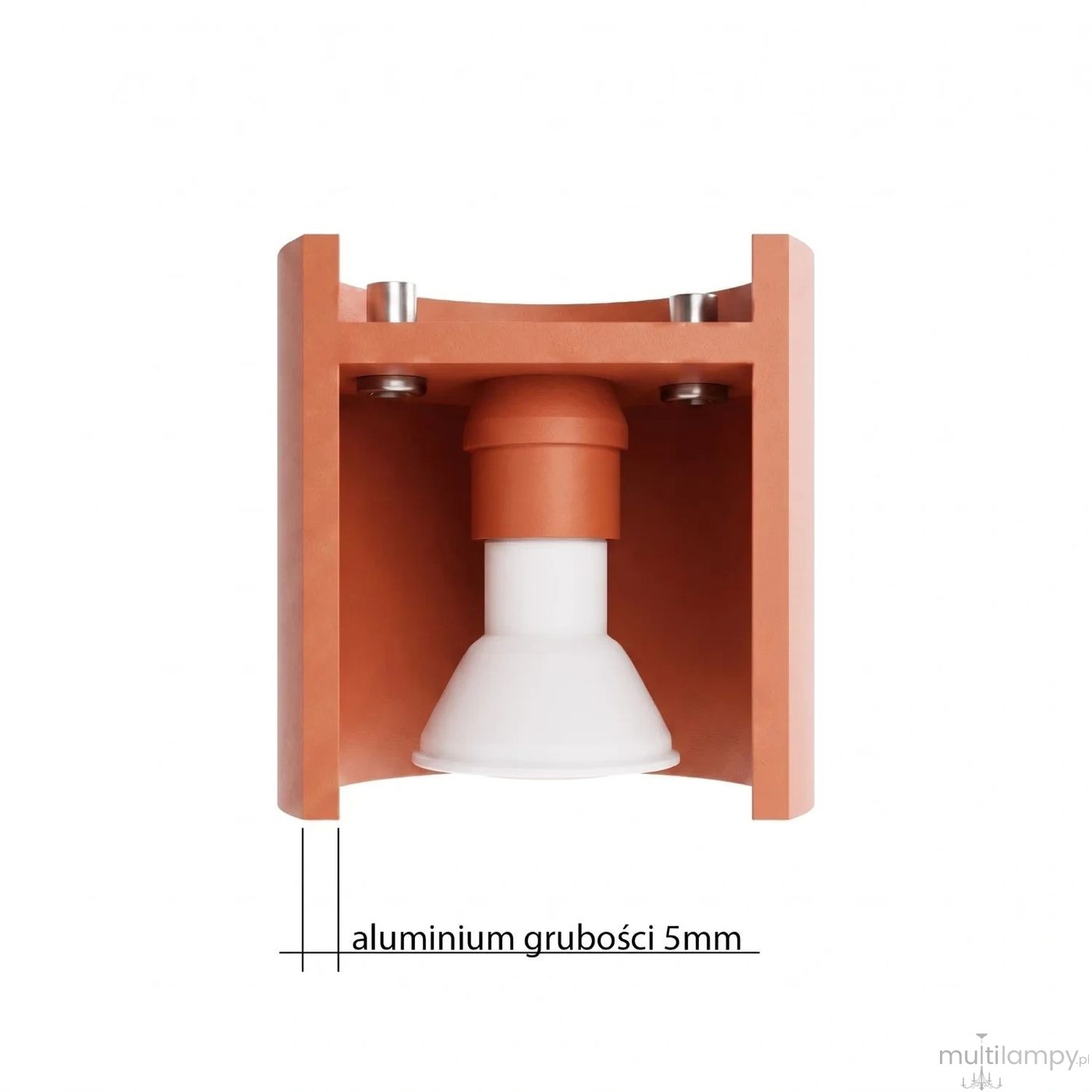 Orbis lampa sufitowa GU10 ochra czerwona SL.2093