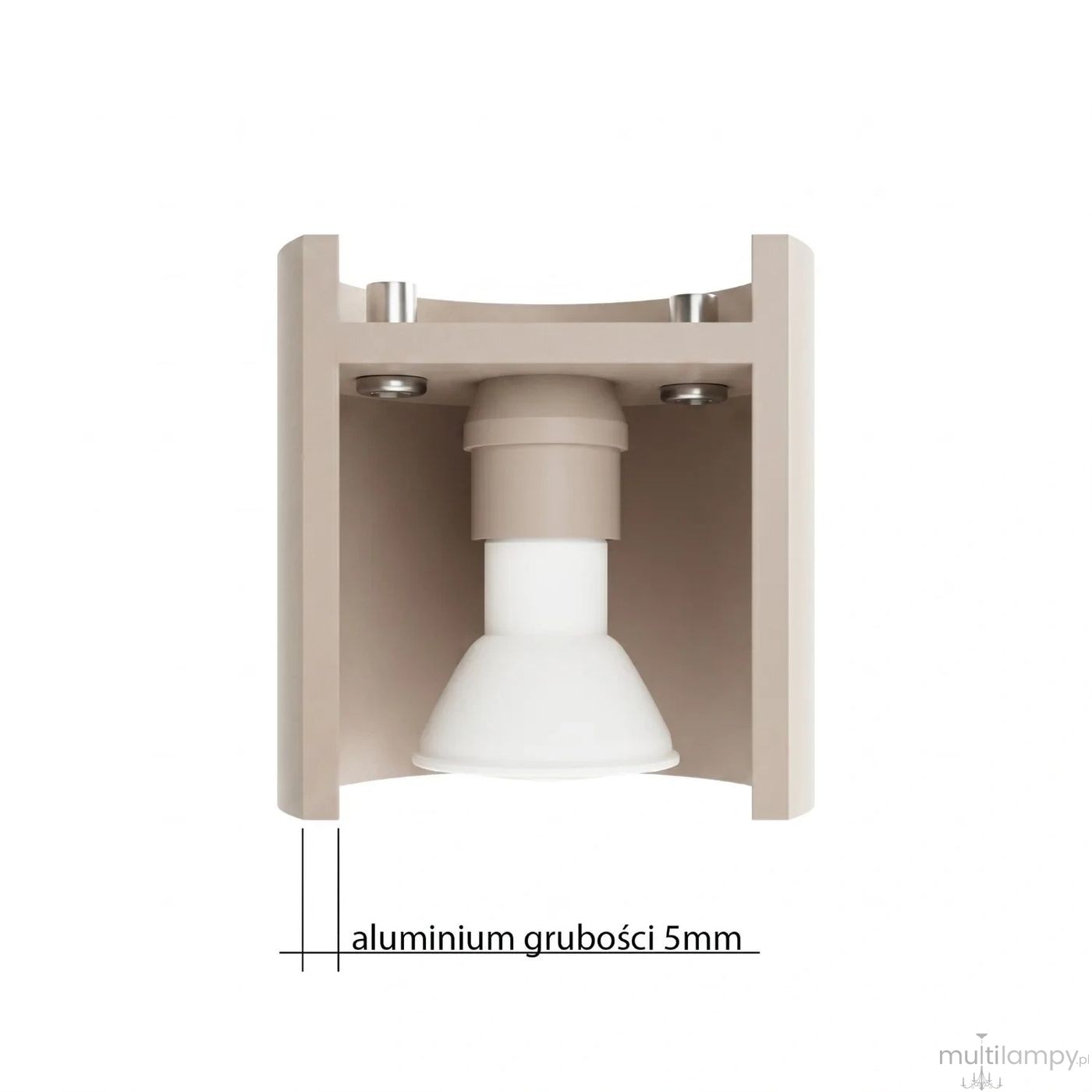 Orbis lampa sufitowa 2xGU10 taupe SL.2091
