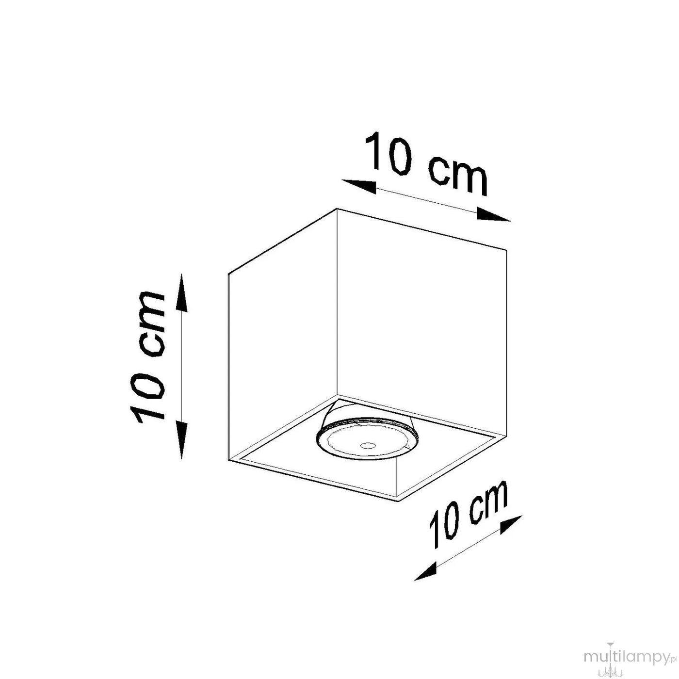 Quad lampa sufitowa GU10 burgund SL.2111