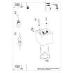 Quad lampa sufitowa GU10 ochra czerwona SL.2109