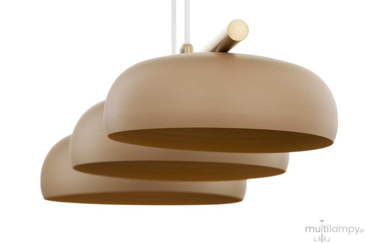 Olaf lampa wisząca 3xGX53 mosiądz/beż 41685