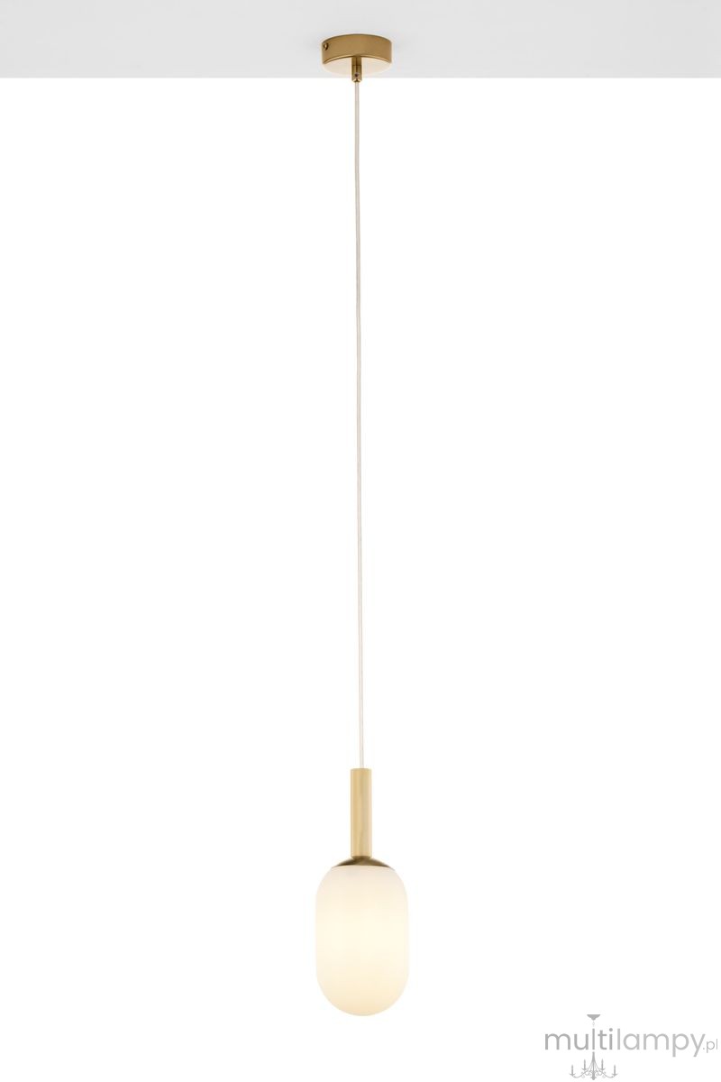 Pluum S lampa wisząca 1xE14 złoty szczotkowany 41846