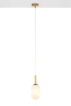 Pluum S lampa wisząca 1xE14 złoty szczotkowany 41846
