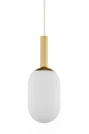 Pluum S lampa wisząca 1xE14 złoty szczotkowany 41846