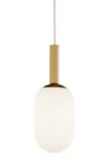 Pluum S lampa wisząca 1xE14 złoty szczotkowany 41846