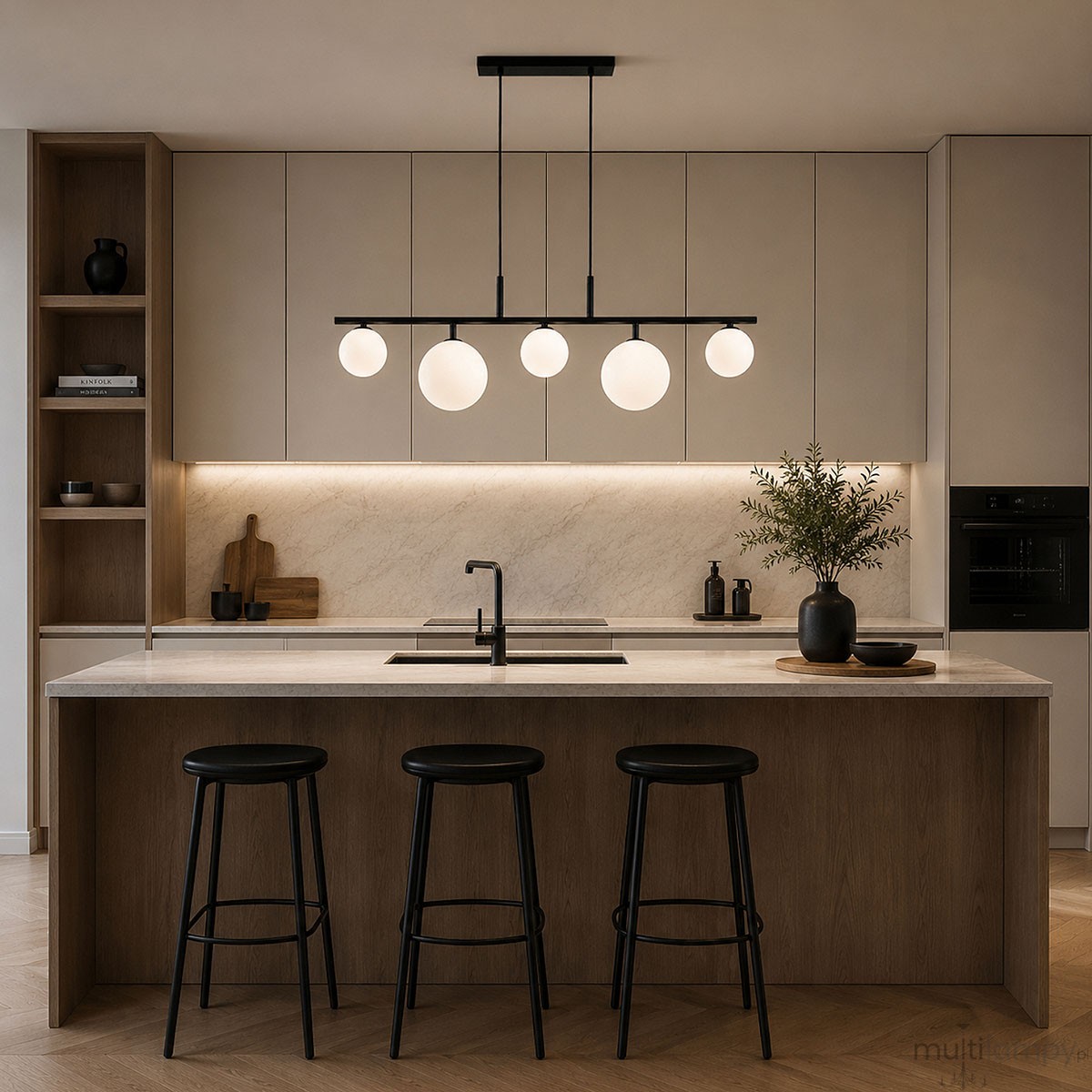 Dajmon II lampa wisząca 5xG9 czarna 63446