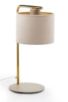 Ariel lampka stołowa 1xE27 złoty szczotkowany/beżowy 41684