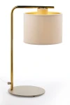 Ariel lampka stołowa 1xE27 złoty szczotkowany/beżowy 41684