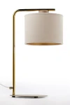 Ariel lampka stołowa 1xE27 złoty szczotkowany/beżowy 41684