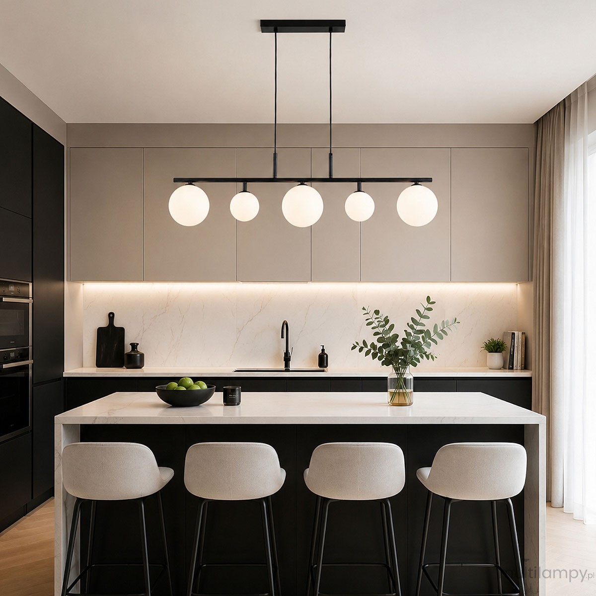 Dajmon lampa wisząca 5xG9 czarna 63445