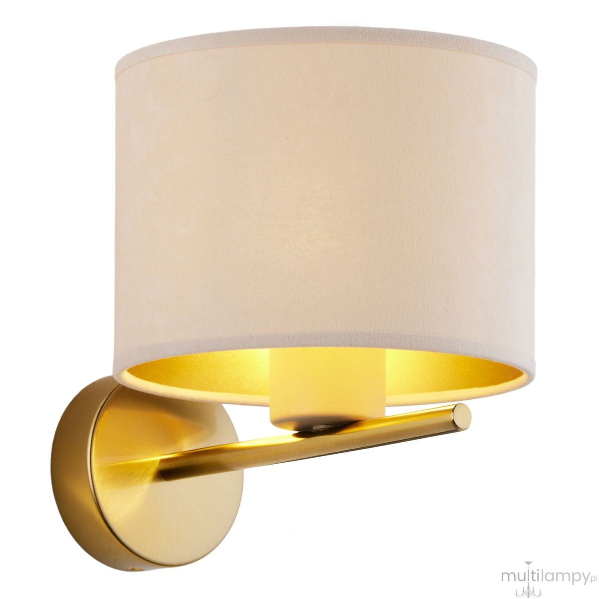 Ariel kinkiet 1xE27 złoty szczotkowany/beżowy 41683