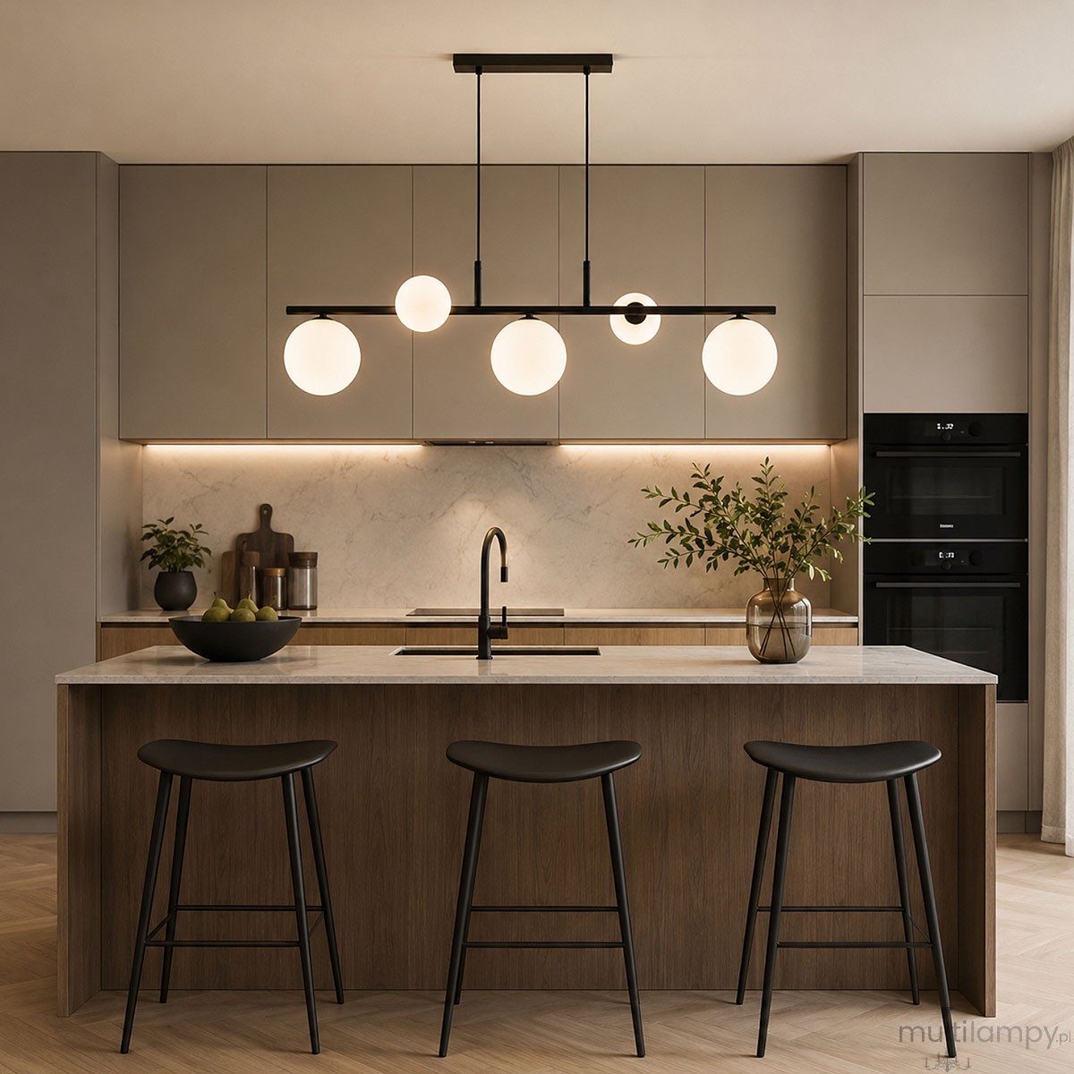 Dijon lampa wisząca 5xG9 czarna 63443