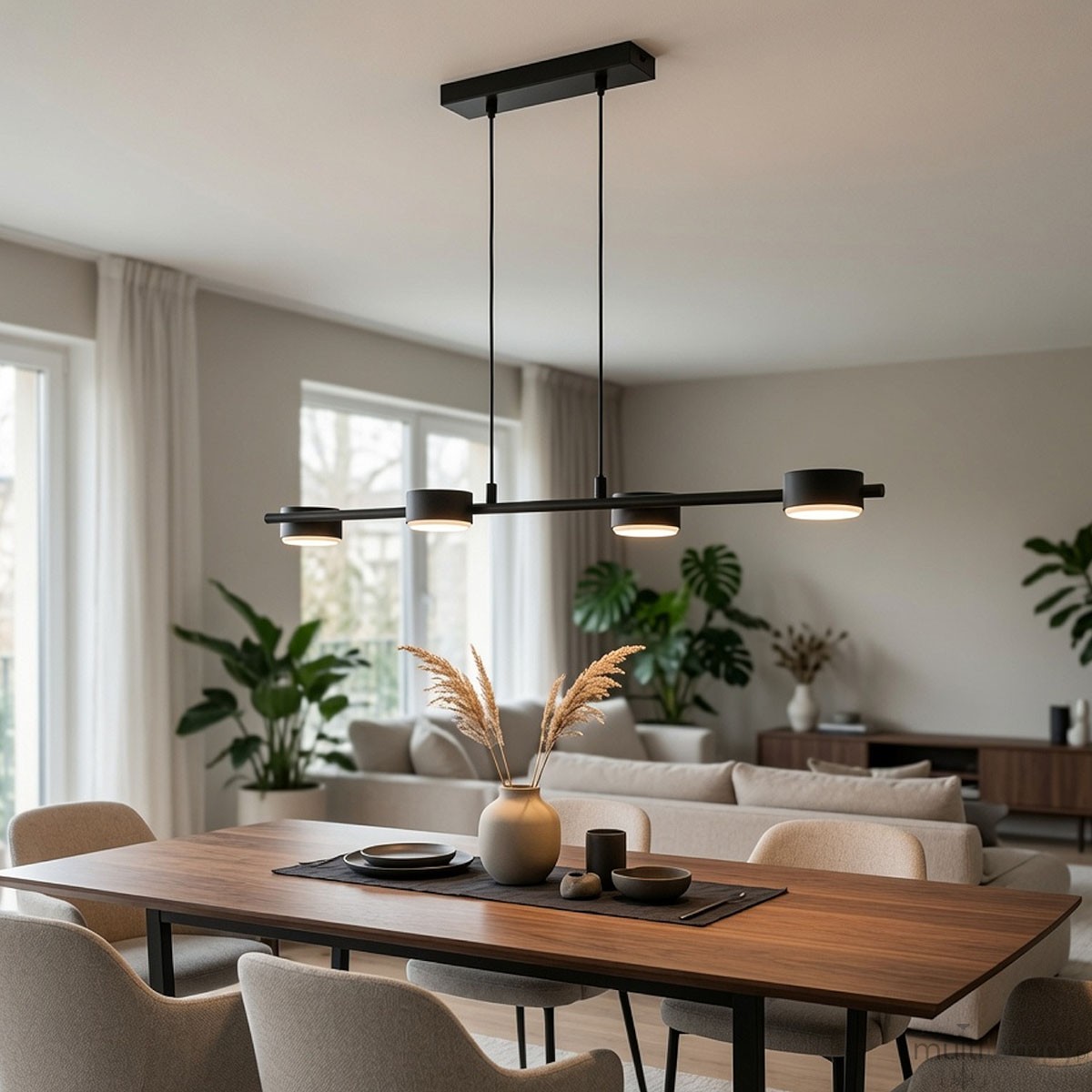Enisec lampa wisząca 4xGX53 czarna 6346